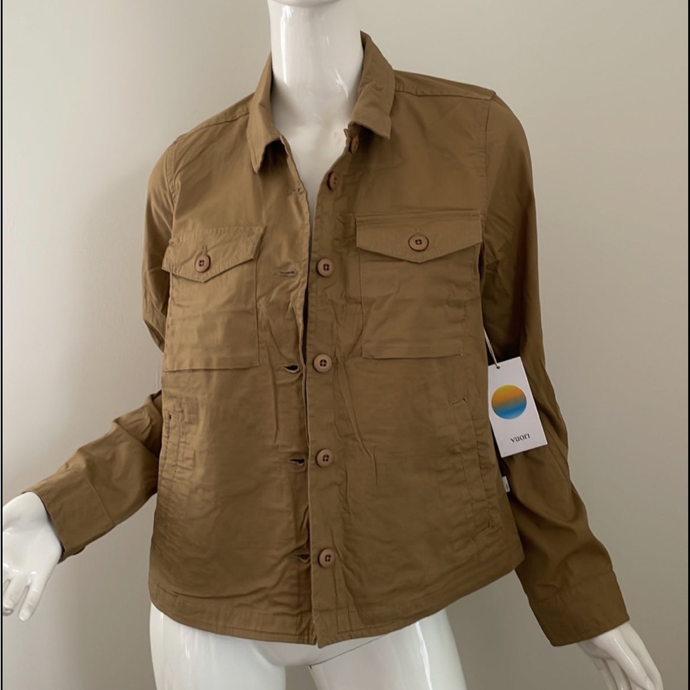 VUORI rip stop shirt jacket Wheat color S - Picture 2 of 7